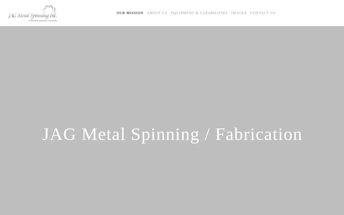 Homepage of Jag Metal Spinning, INC
