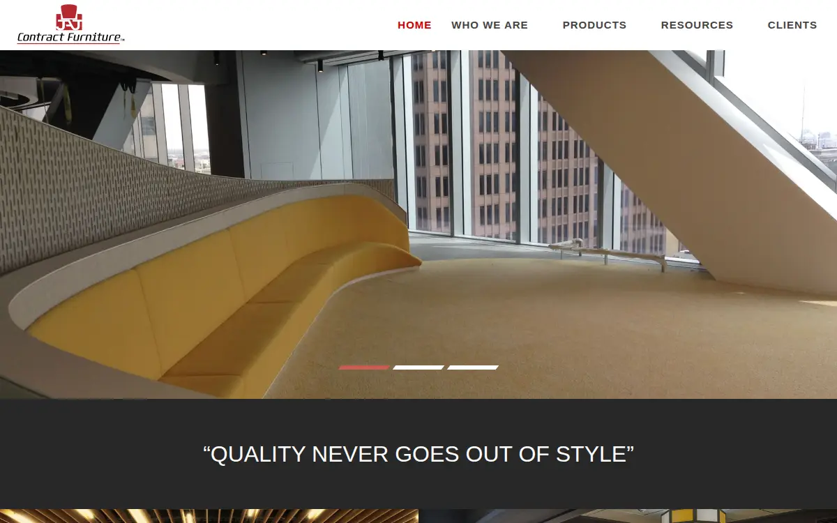Homepage of Jaj Contract Furniture INC.