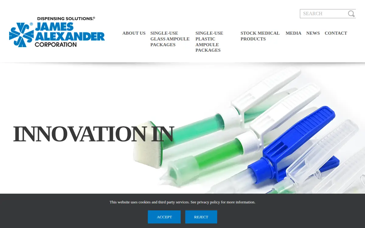 Homepage of James Alexander CORP