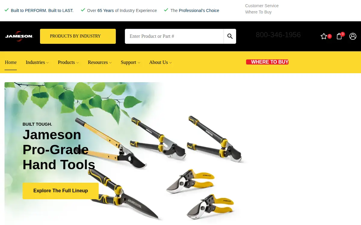 Homepage of Jameson LLC