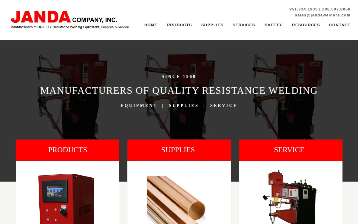 Homepage of Janda Company, INC.