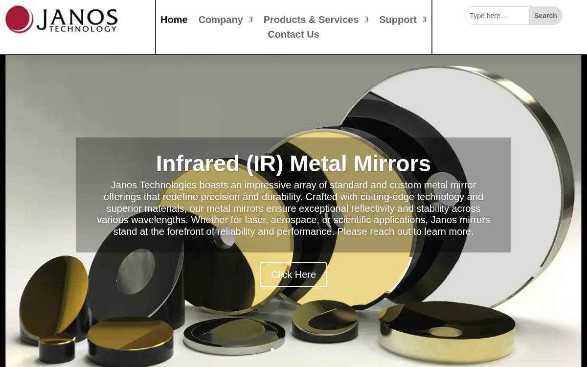 Homepage of Janos Technology LLC