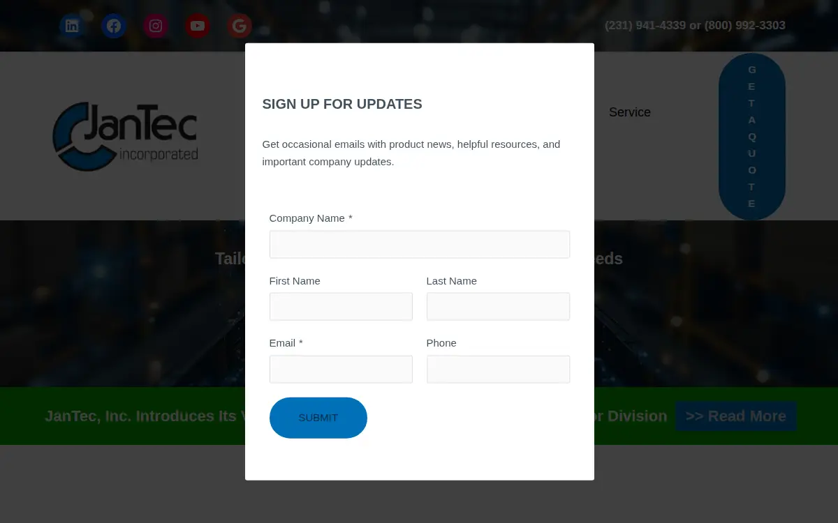 Homepage of Jantec, Incorporated
