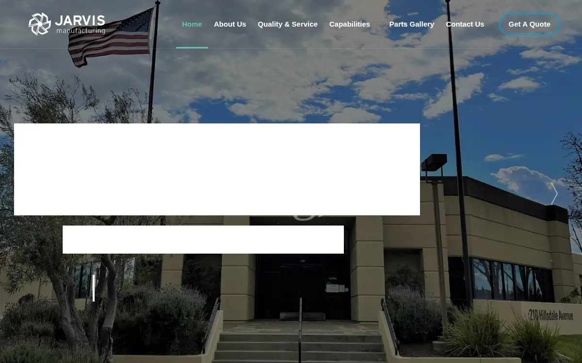Homepage of Jarvis Manufacturing, INC