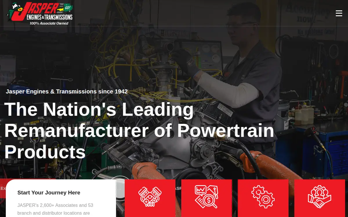 Homepage of Jasper Engine Exchange, INC.