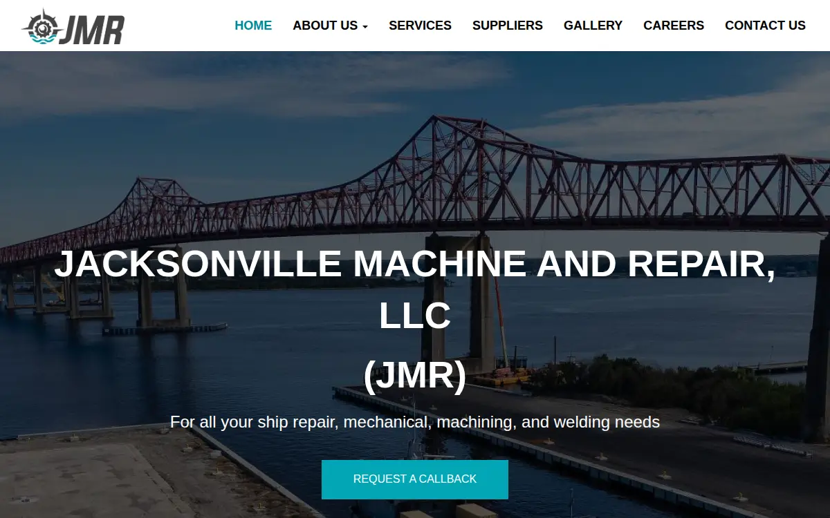 Homepage of Jacksonville Machine & Repair, LLC