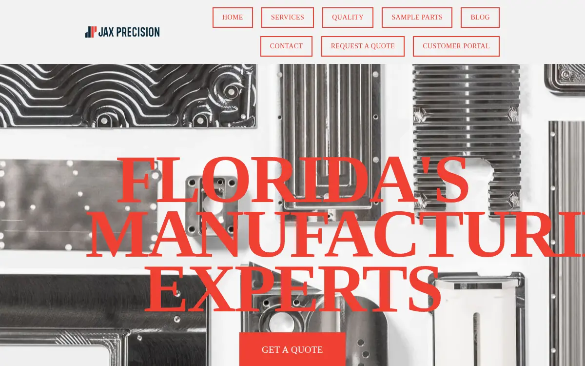 Homepage of Jacksonville Precision Manufacturing LLC