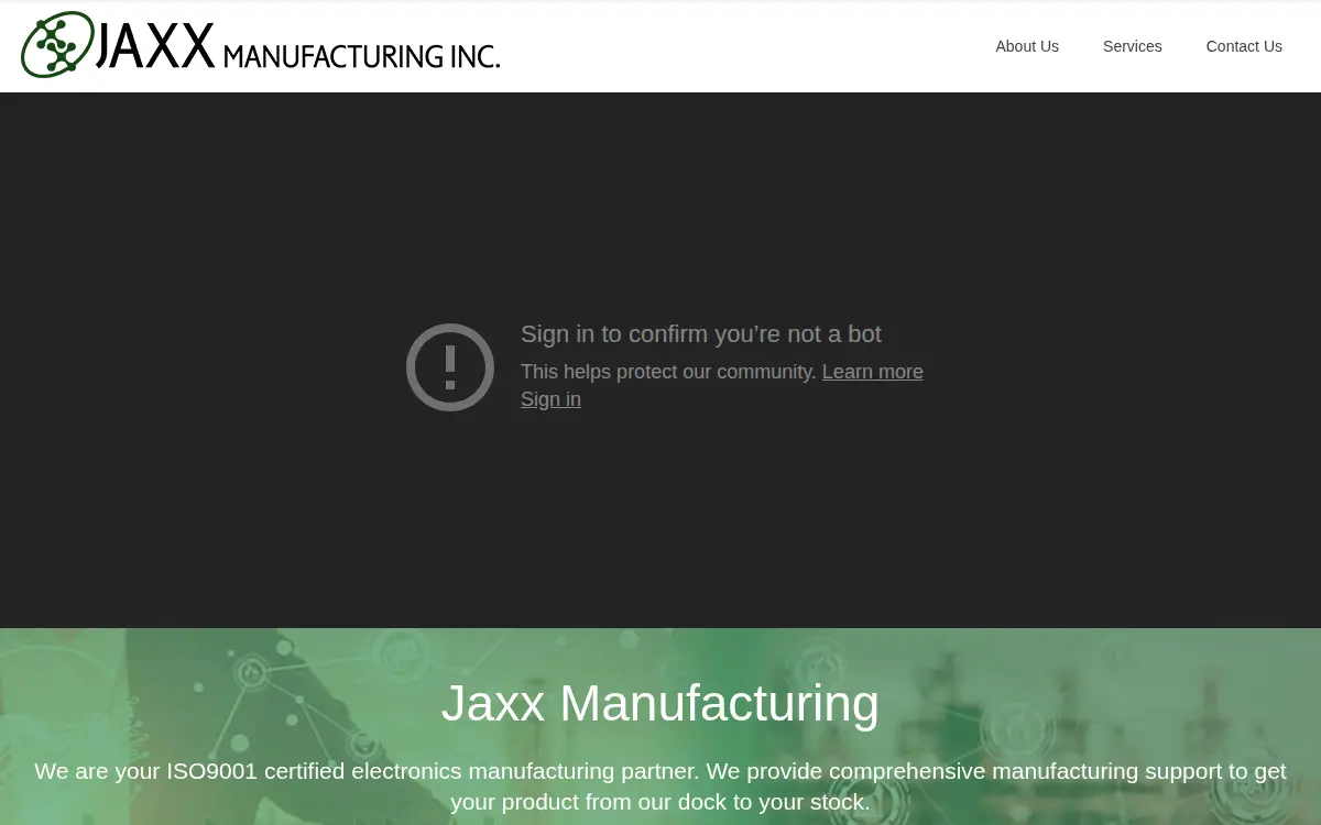 Homepage of Jaxx Manufacturing, Incorporated