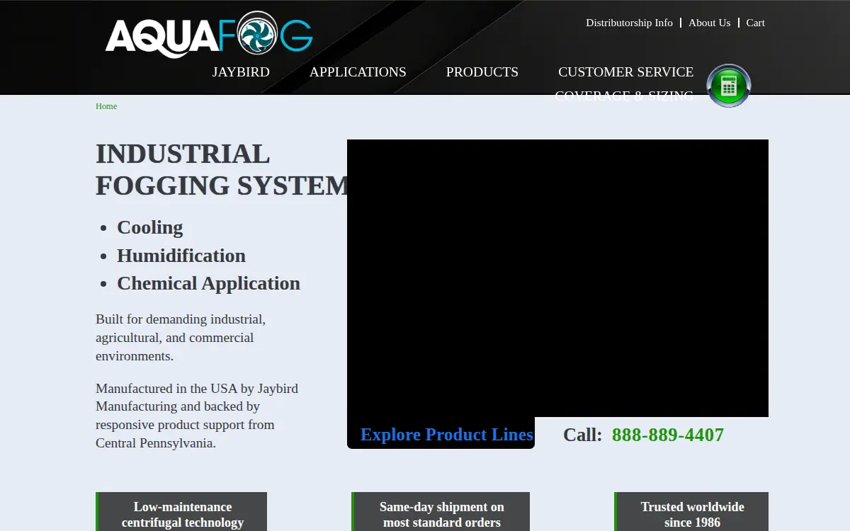 Homepage of Jaybird Manufacturing, INC.