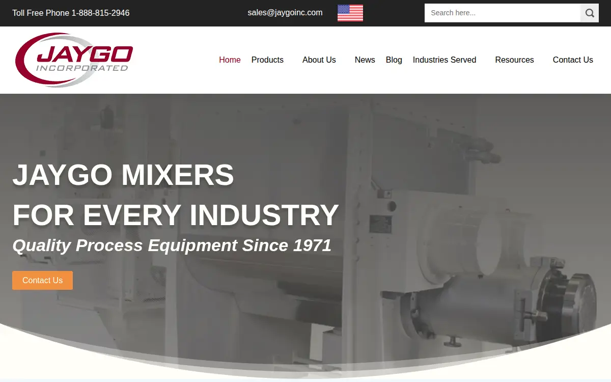 Homepage of Jaygo Incorporated