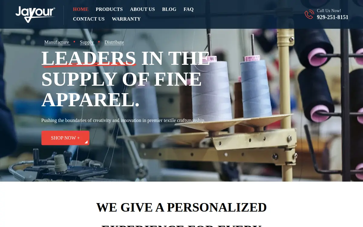 Homepage of Jayour LLC