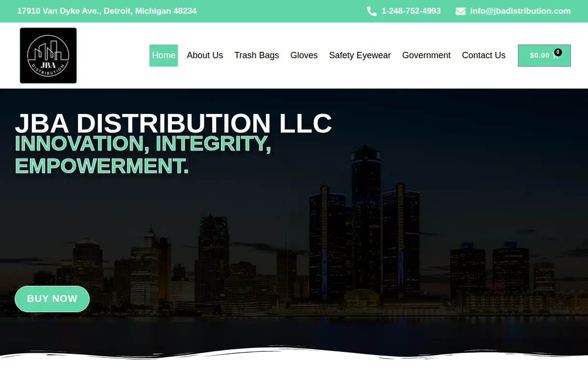 Homepage of Jba Distribution LLC