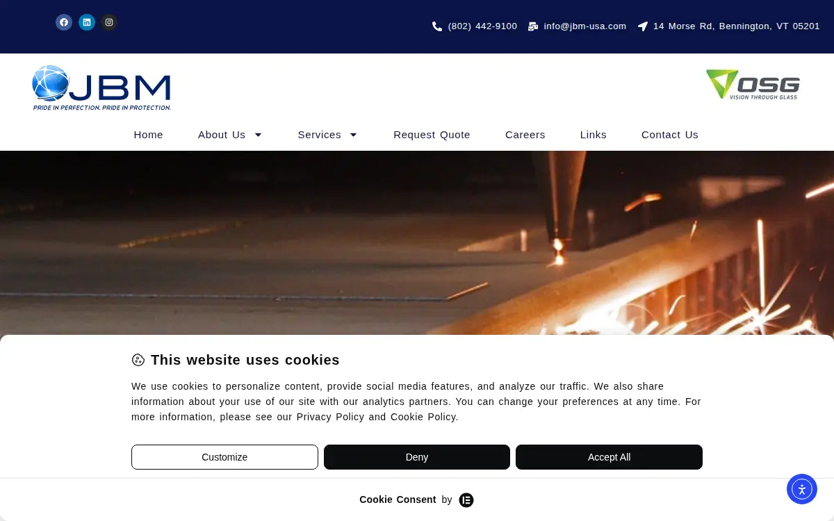 Homepage of Jbm Sherman Carmel INC