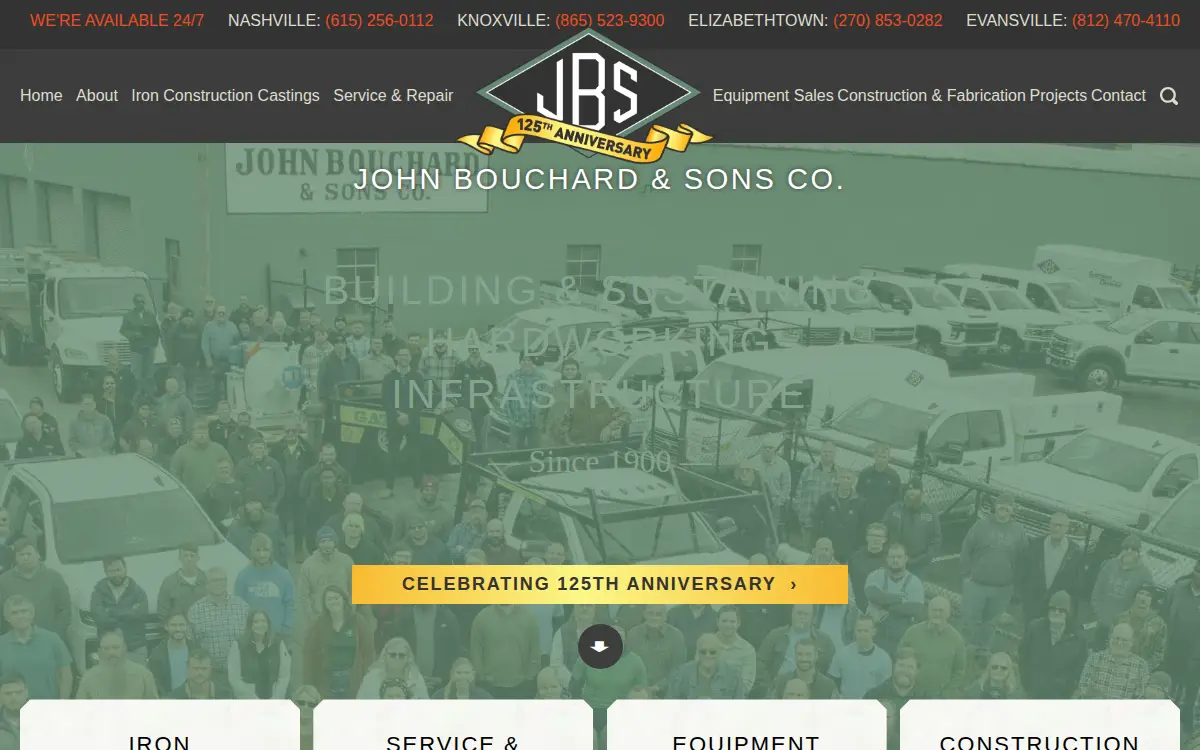 Homepage of John Bouchard & Sons CO.