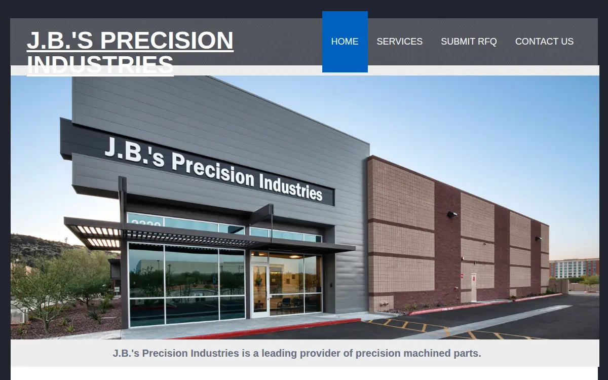 Homepage of J.b. 's Precision Industries, INC.