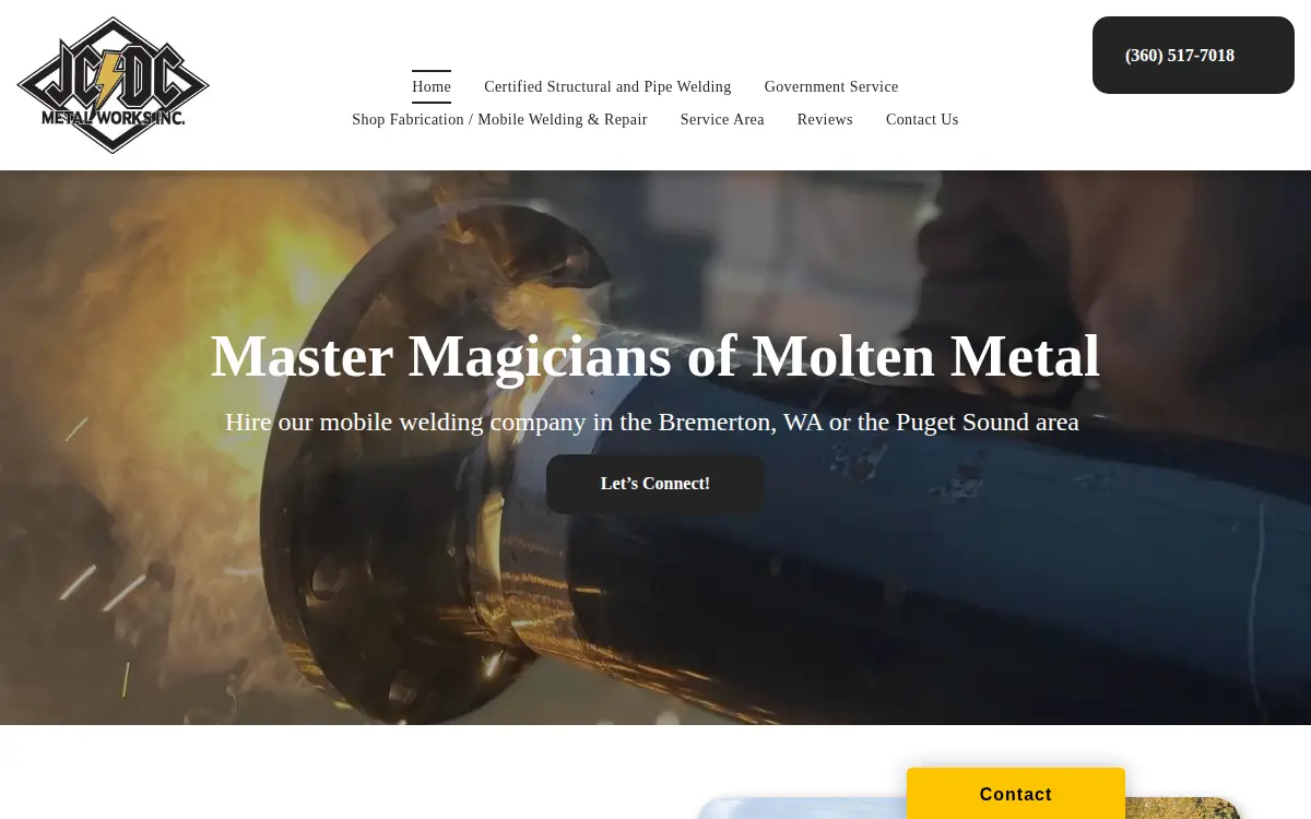 Homepage of Jc/dc Metal Works INC
