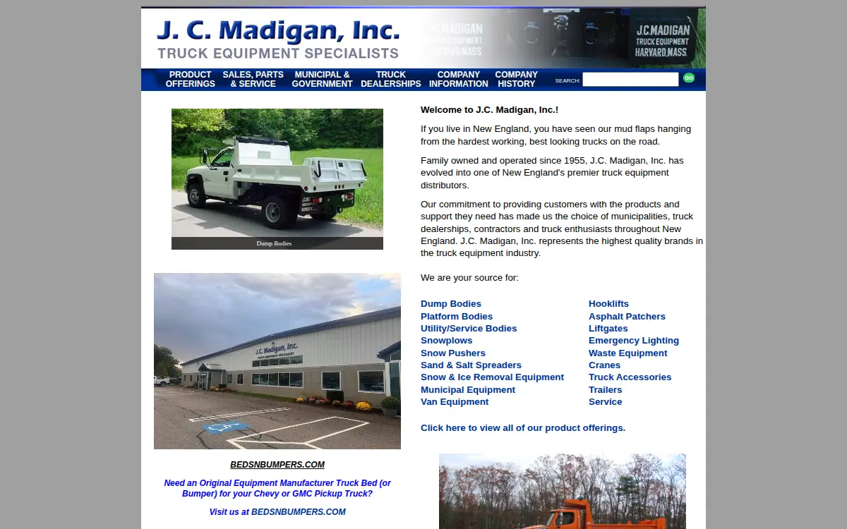 Homepage of J. C. Madigan, INC.
