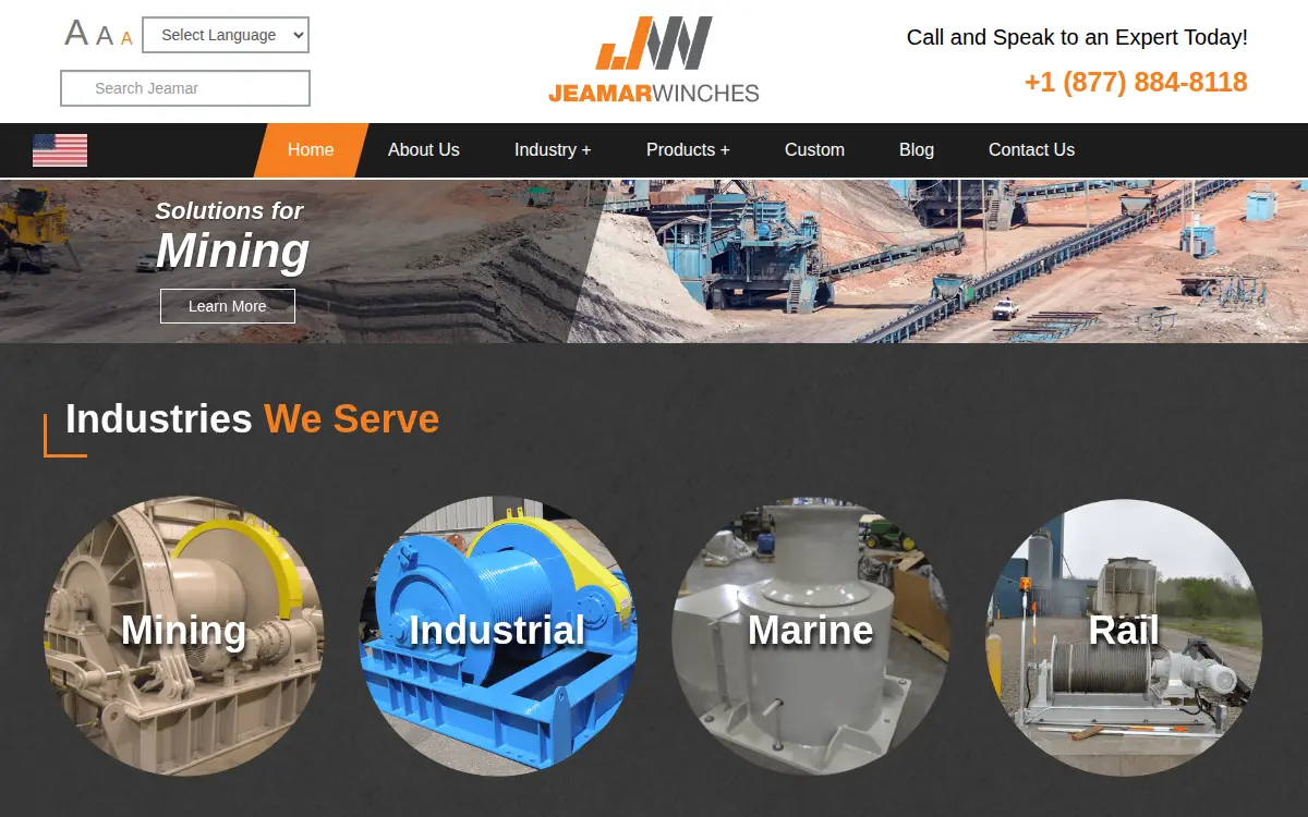 Homepage of Jeamar Usa, LLC