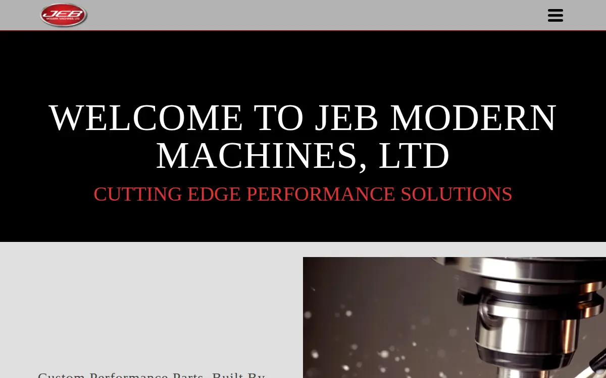 Homepage of Jeb Modern Machines, Limited