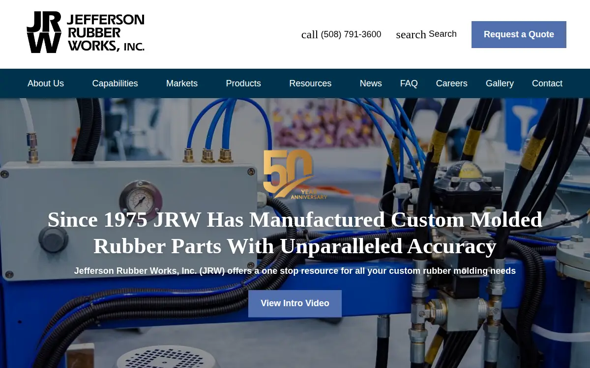 Homepage of Jefferson Rubber Works, INC.