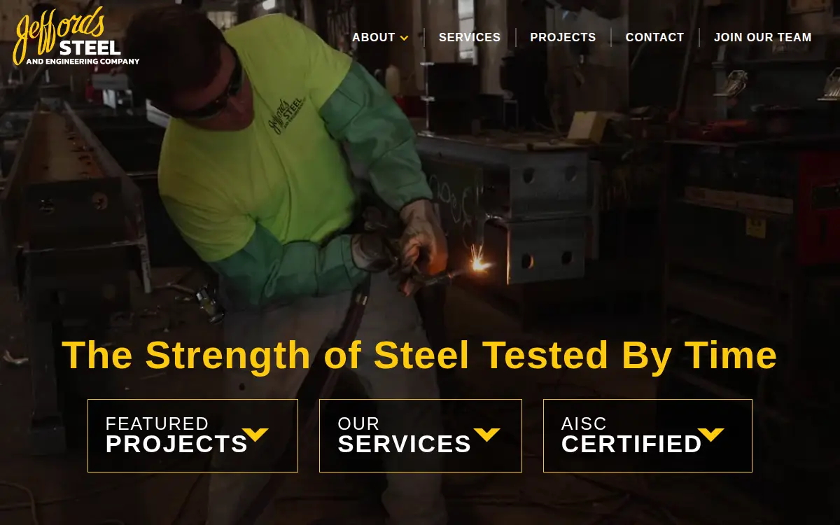Homepage of Jeffords Steel and Specialty Company, INC.