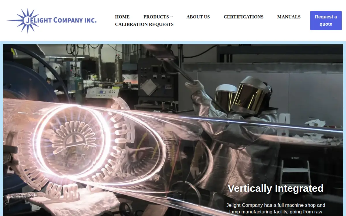 Homepage of Jelight Company, INC.