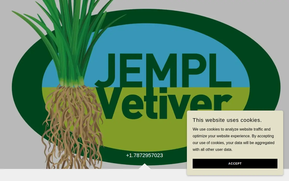 Homepage of Jempl Vetiver LLC