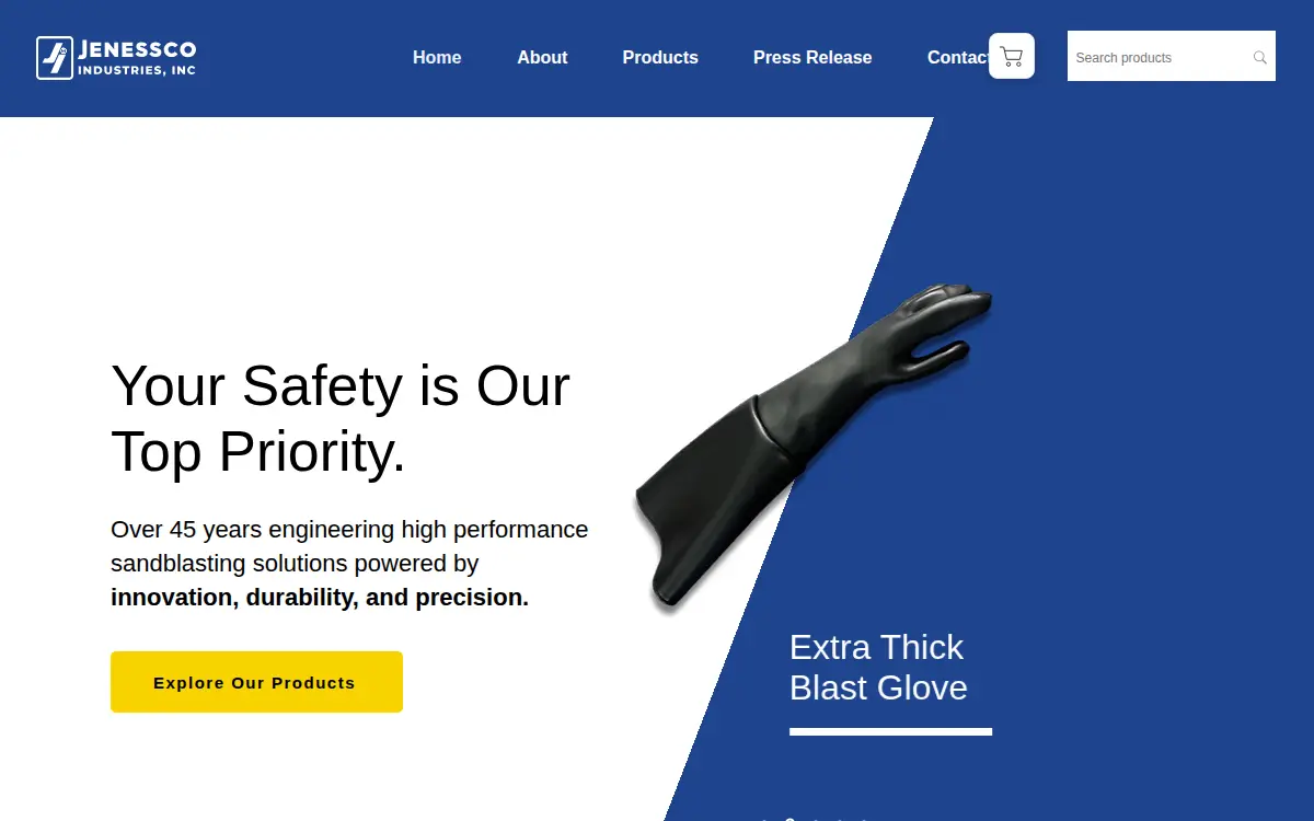 Homepage of Jenessco Industries, INC