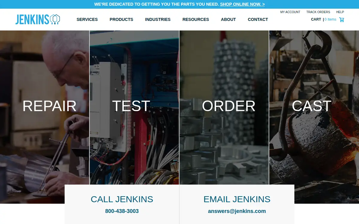 Homepage of Jenkins Electric Company