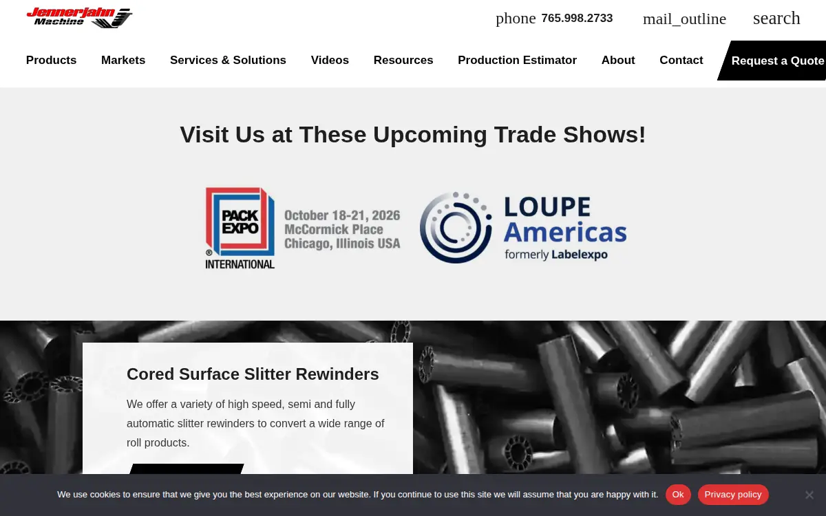 Homepage of Jennerjahn Machine, INC.