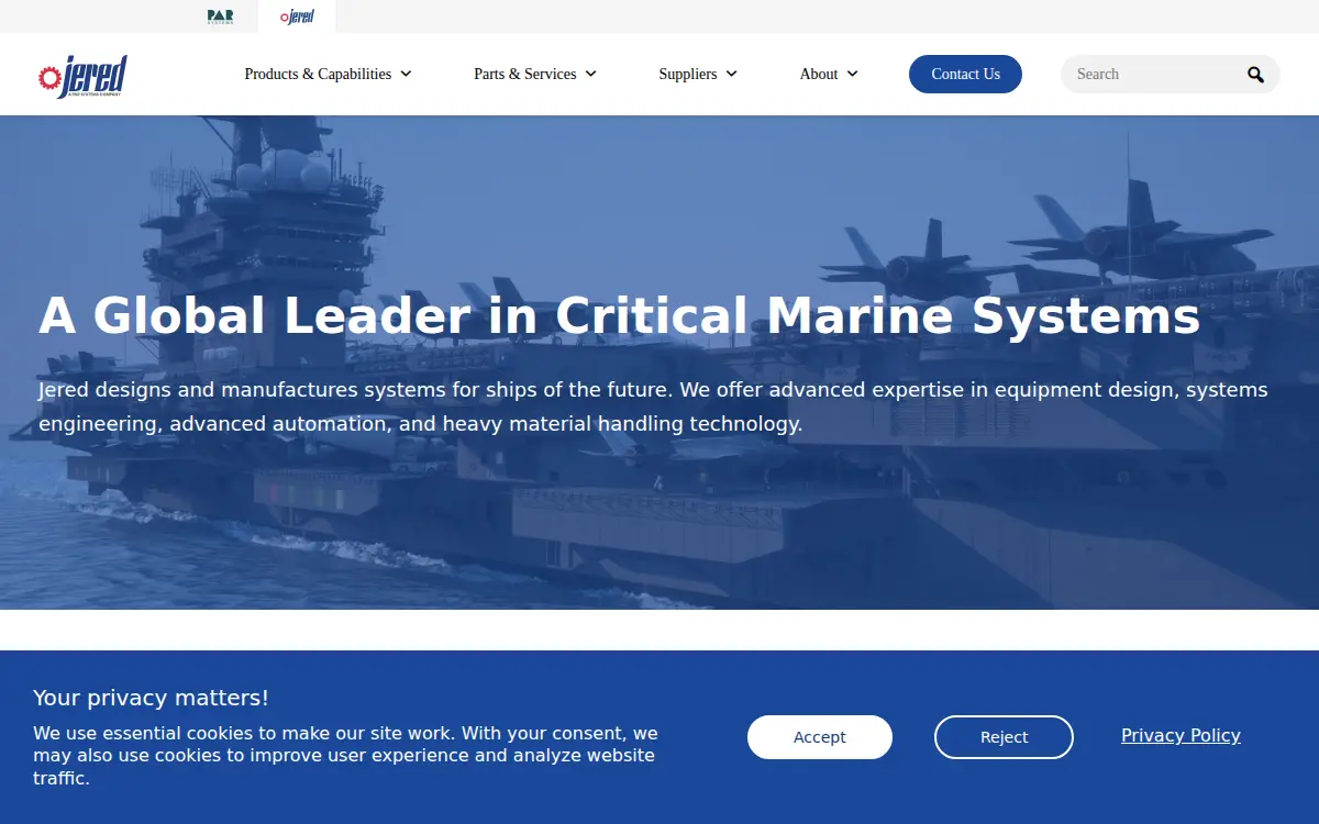 Homepage of Jered LLC