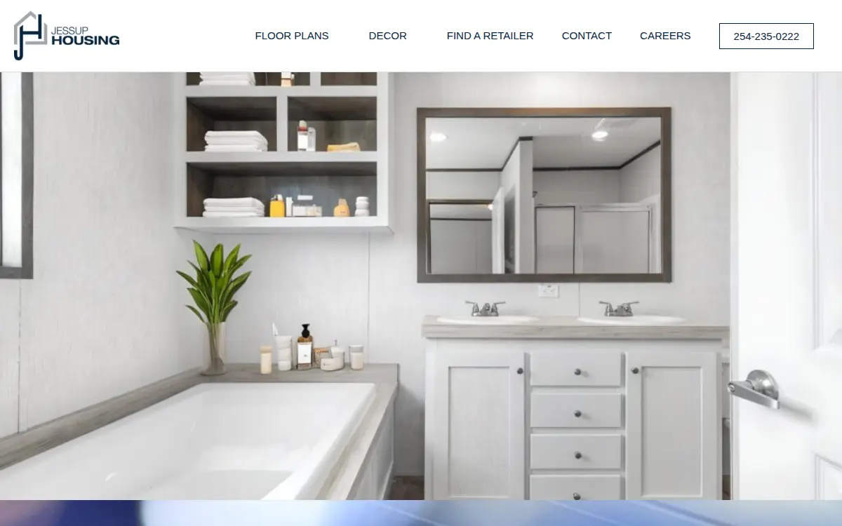 Homepage of Jessup Manufactured Housing, LLC