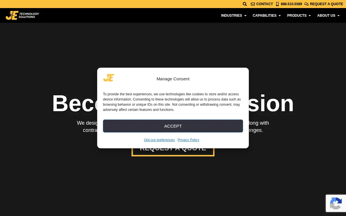 Homepage of Jetechnology Solutions INC