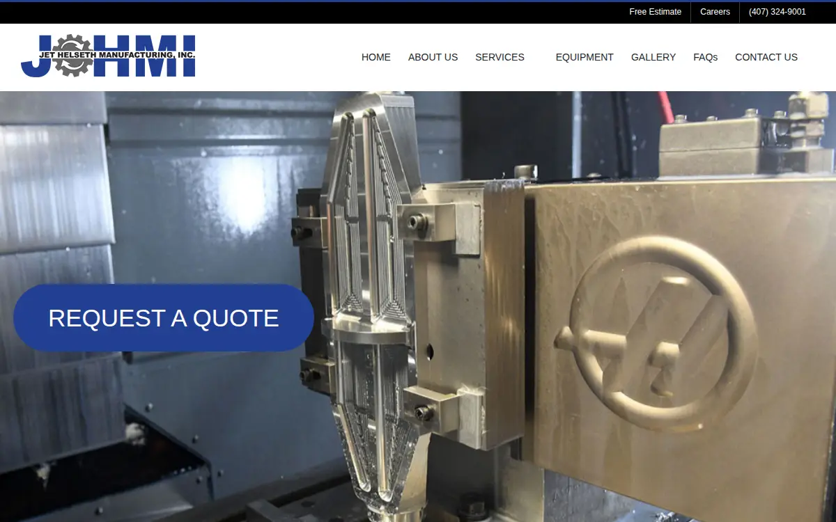 Homepage of Jet Helseth Manufacturing, INC.