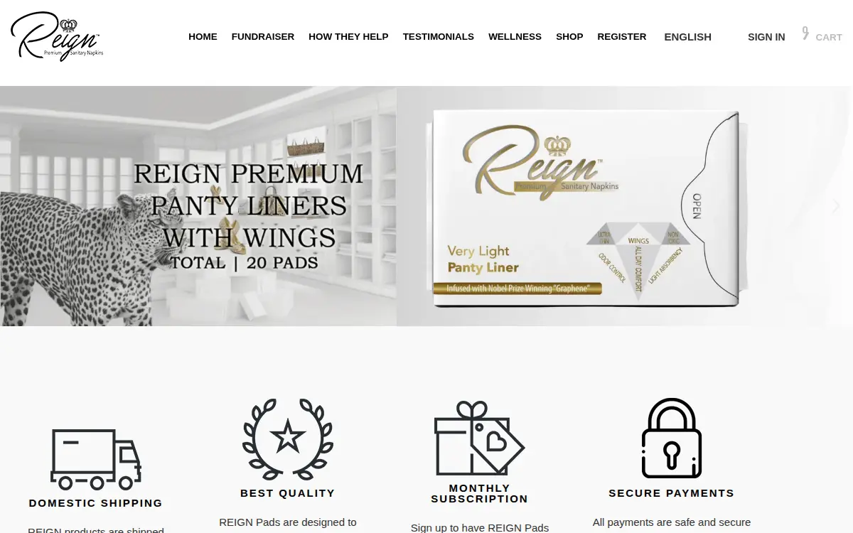 Homepage of Jewel Sanitary Napkins LLC