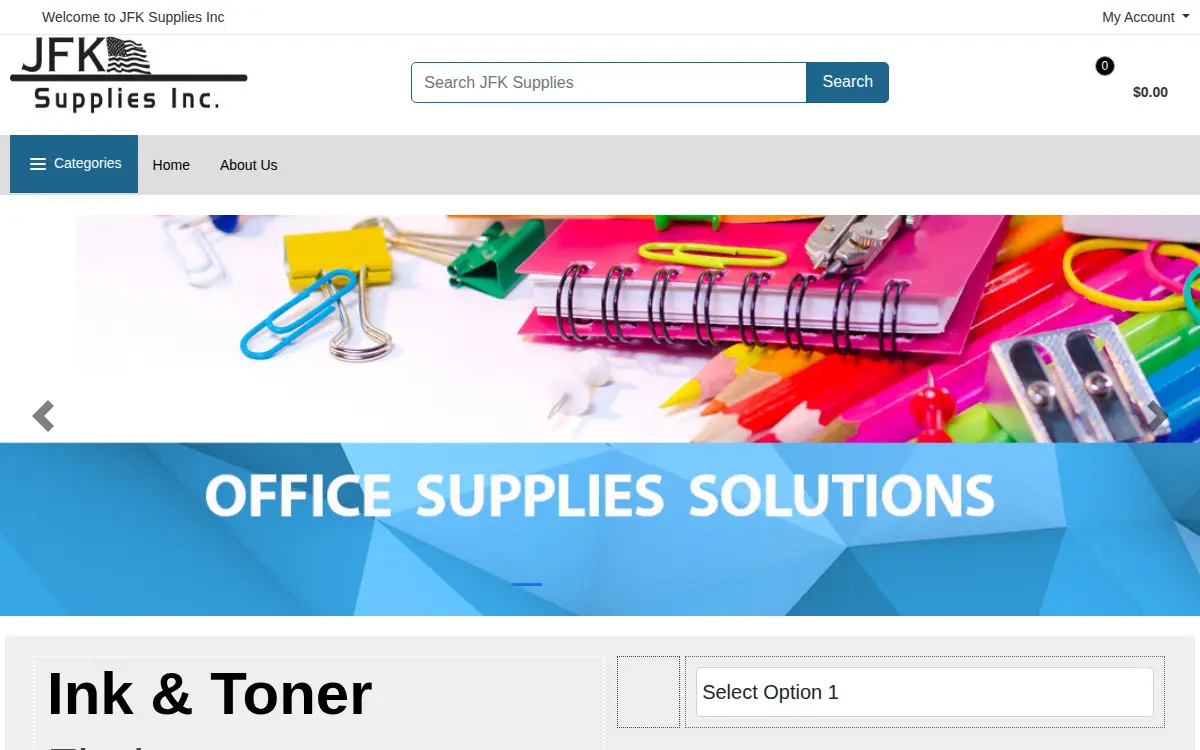 Homepage of Jfk Supplies INC