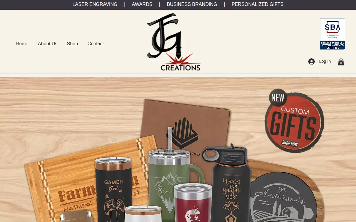 Homepage of Jg Creations LLC
