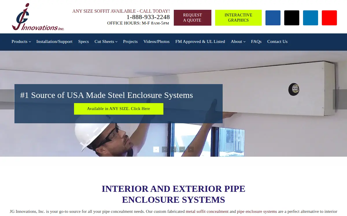 Homepage of Jg Innovations, INC.
