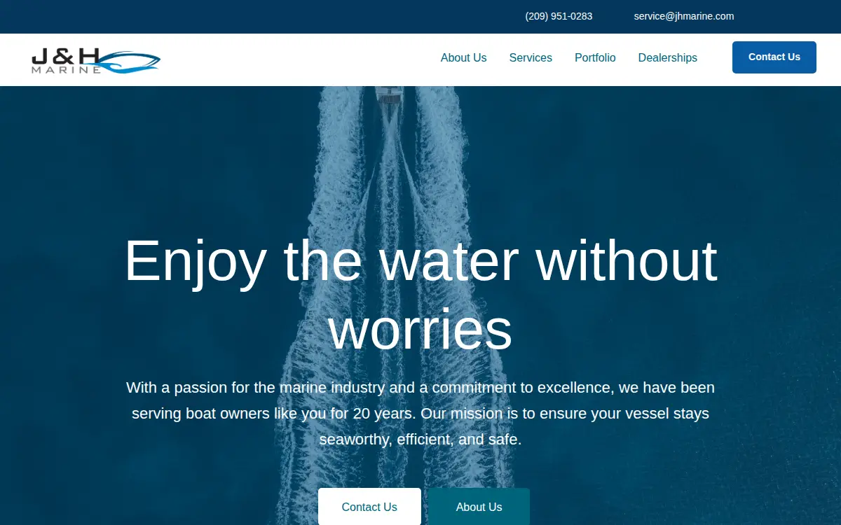 Homepage of J&h Marine