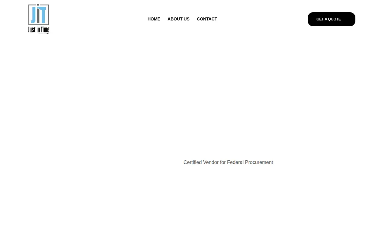 Homepage of Jit Just in Time LLC