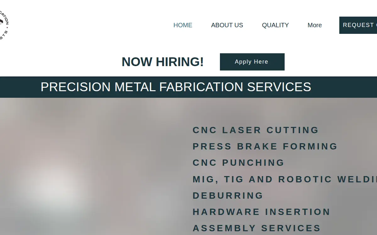 Homepage of J.i.t. Manufacturing, INC.