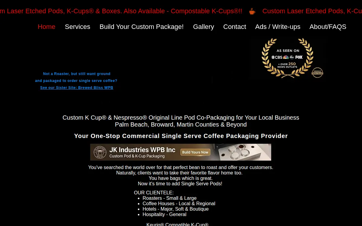 Homepage of Jk Industries Wpb INC