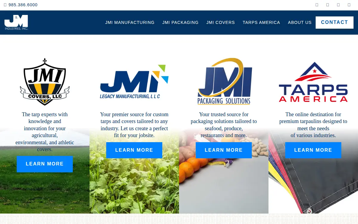 Homepage of J & M Industries, INC.