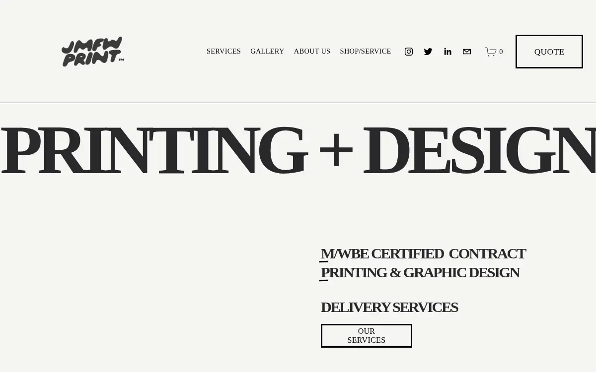Homepage of Jmfw Printing INC