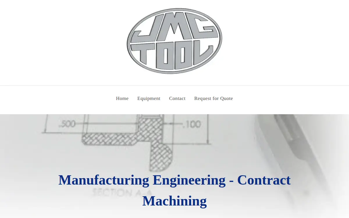 Homepage of Jmg Tool LLC