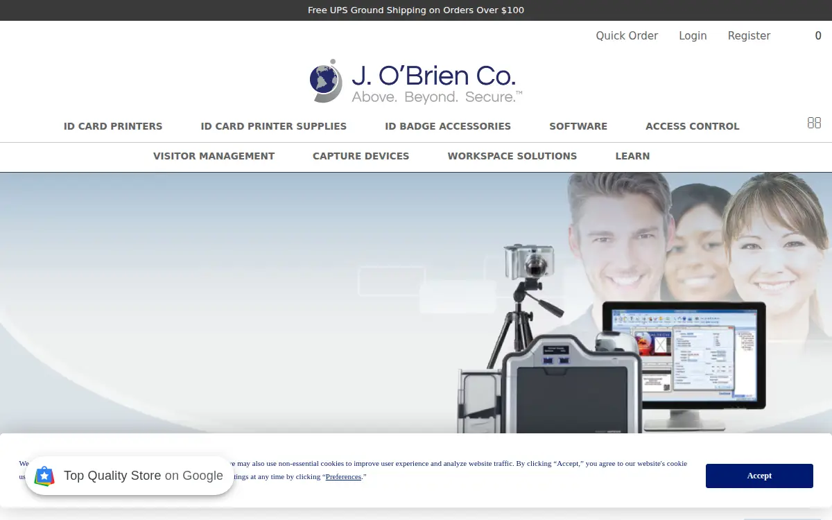 Homepage of J. O'brien Company, INC.