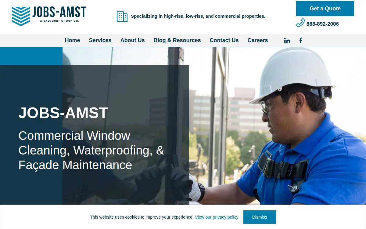 Homepage of Aluminum Maintenance Systems of Texas, LLC