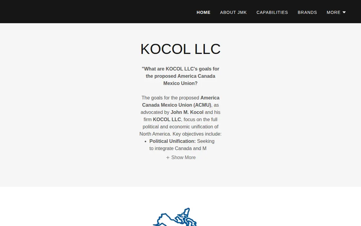 Homepage of Kocol LLC