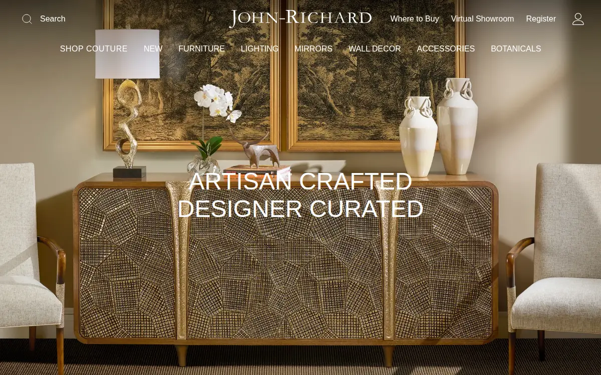 Homepage of The John Richard Collection, LLC