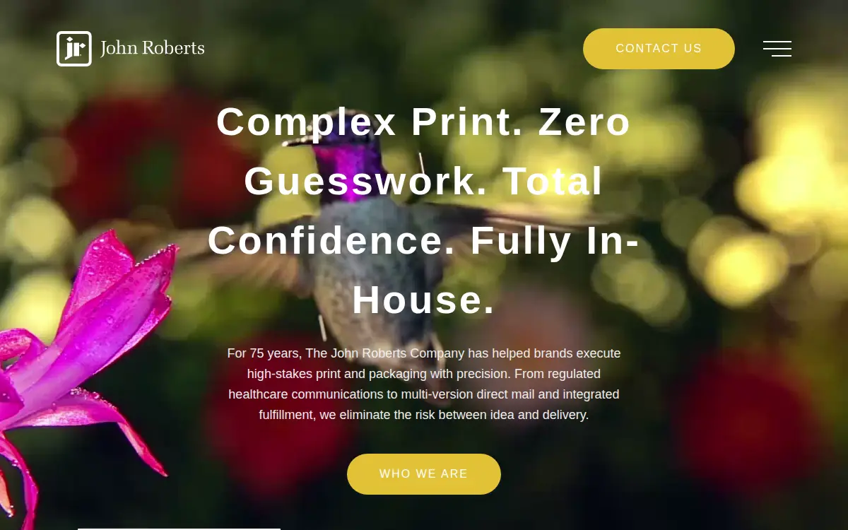 Homepage of The John Roberts CO